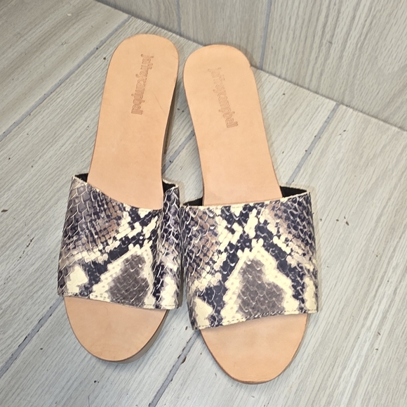 Jeffery Campbell DLight Snakeskin Patterned Women's Block Heel Sandals Size 8 - Picture 9 of 11